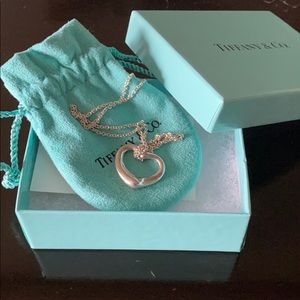 Tiffany & Co. sterling “open heart” necklace